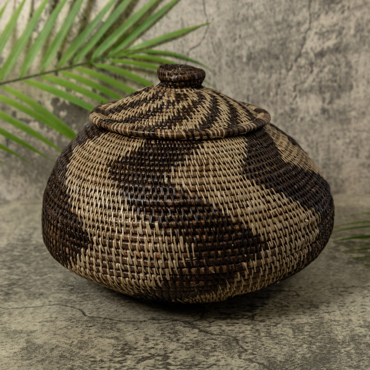ZigZag Rainforest Basket With Top