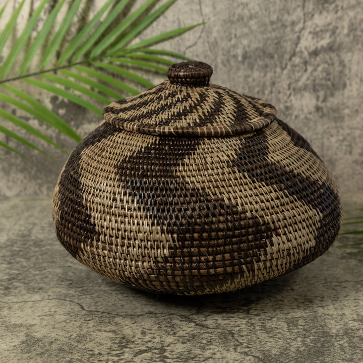 ZigZag Rainforest Basket With Top