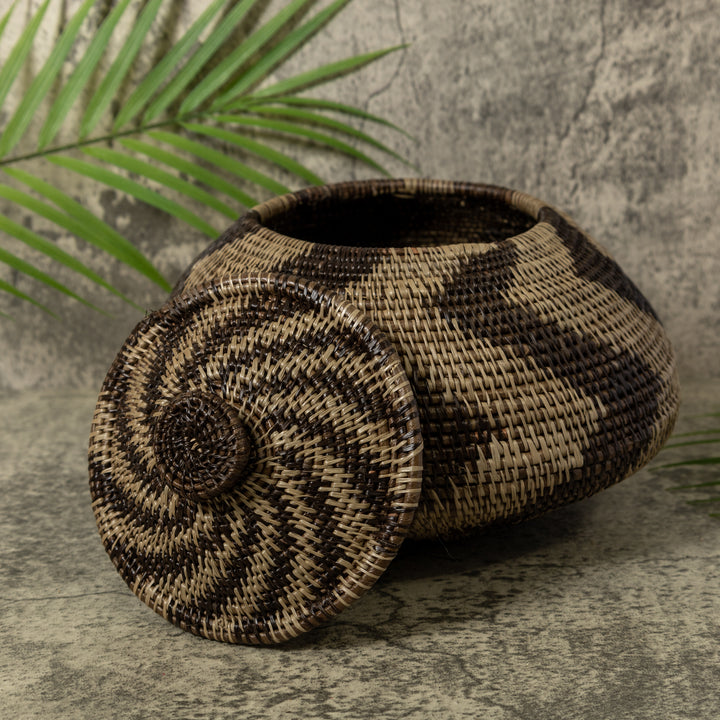 ZigZag Rainforest Basket With Top