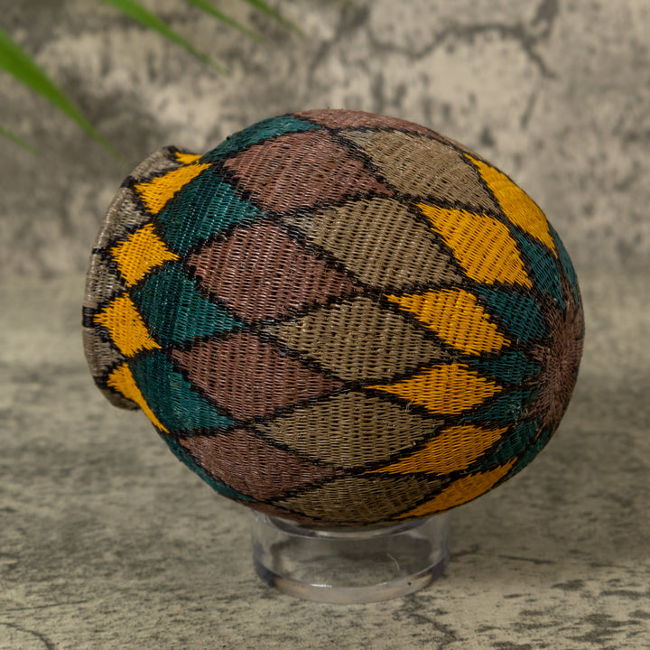 Green Gold and Brown Rainforest Basket