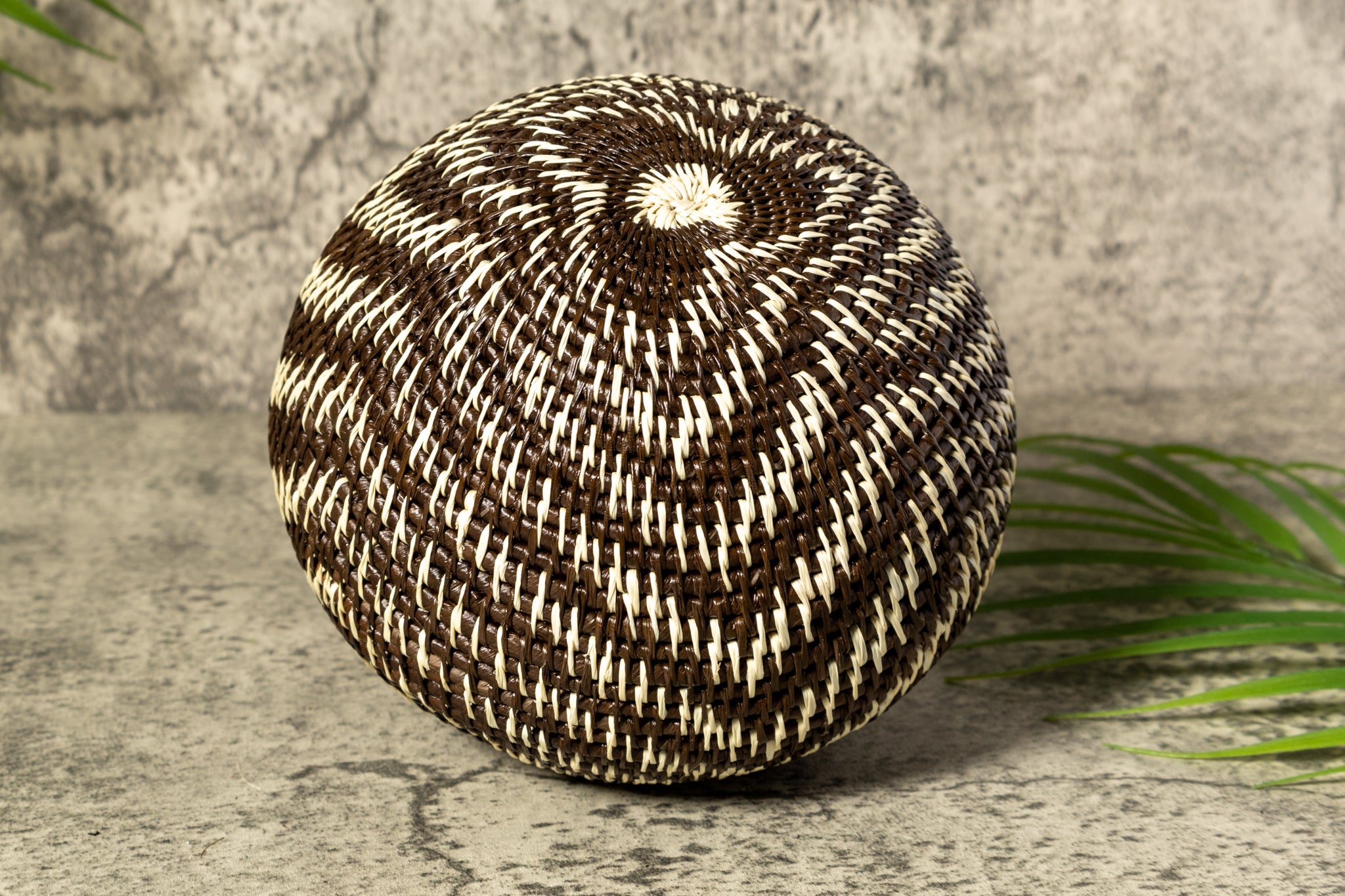 Gentle Waves Woven Basket With Top
