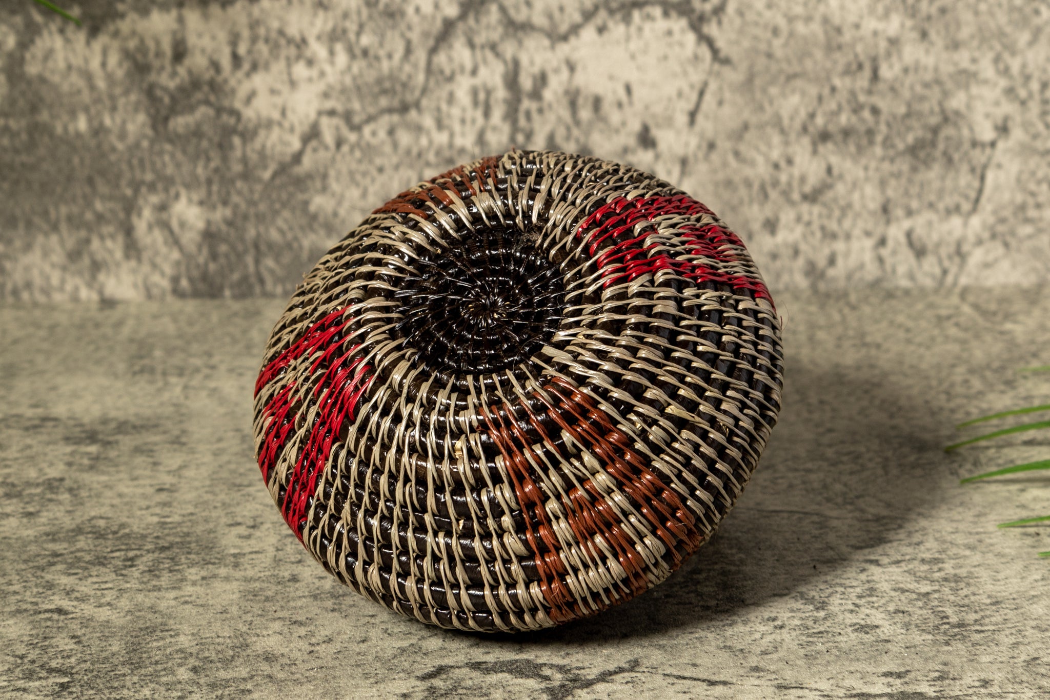Rainforest Palette Woven Basket With Top