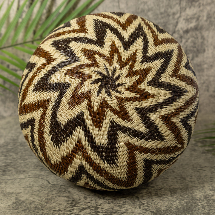 Angry Waves Black White And Brown Rainforest Basket