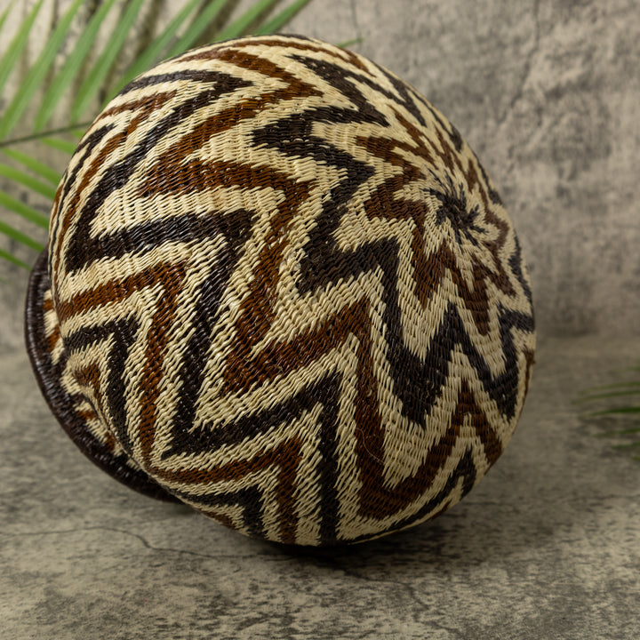 Angry Waves Black White And Brown Rainforest Basket