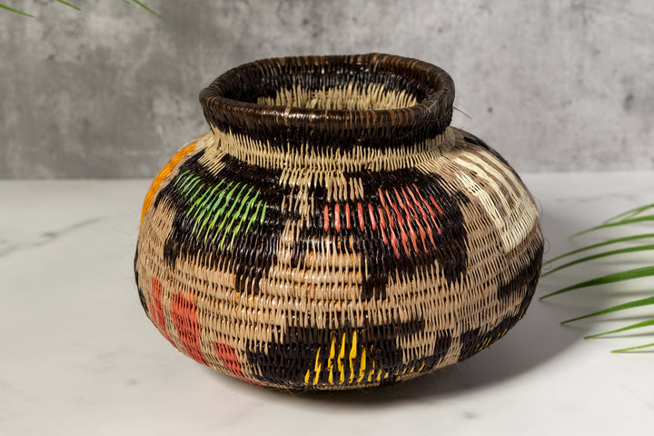 Multi-Color Jungle Critters Woven Basket