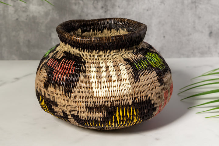 Multi-Color Jungle Critters Woven Basket
