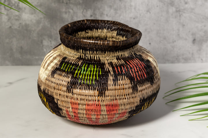Multi-Color Jungle Critters Woven Basket