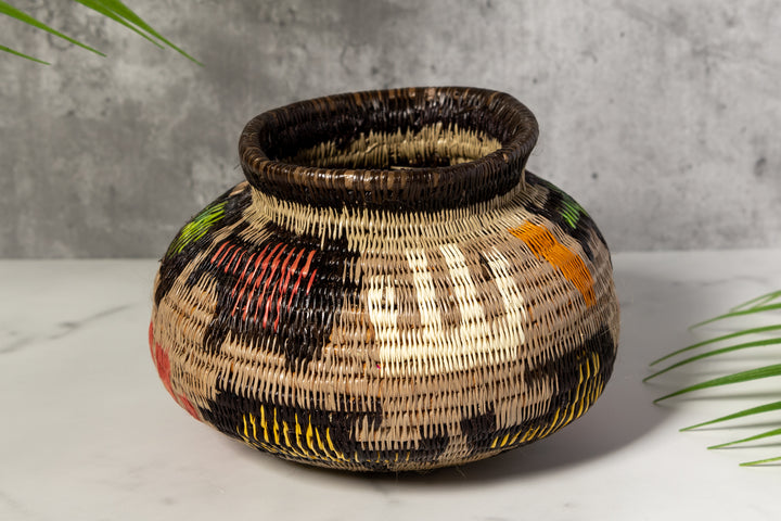 Multi-Color Jungle Critters Woven Basket