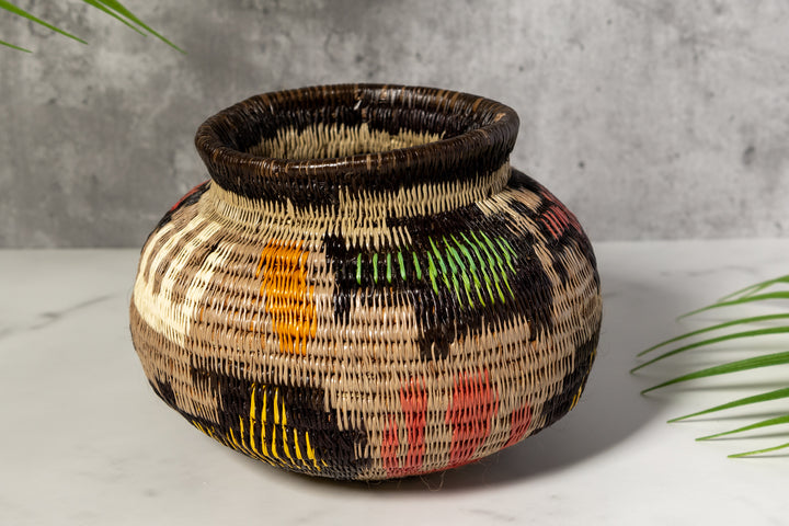 Multi-Color Jungle Critters Woven Basket