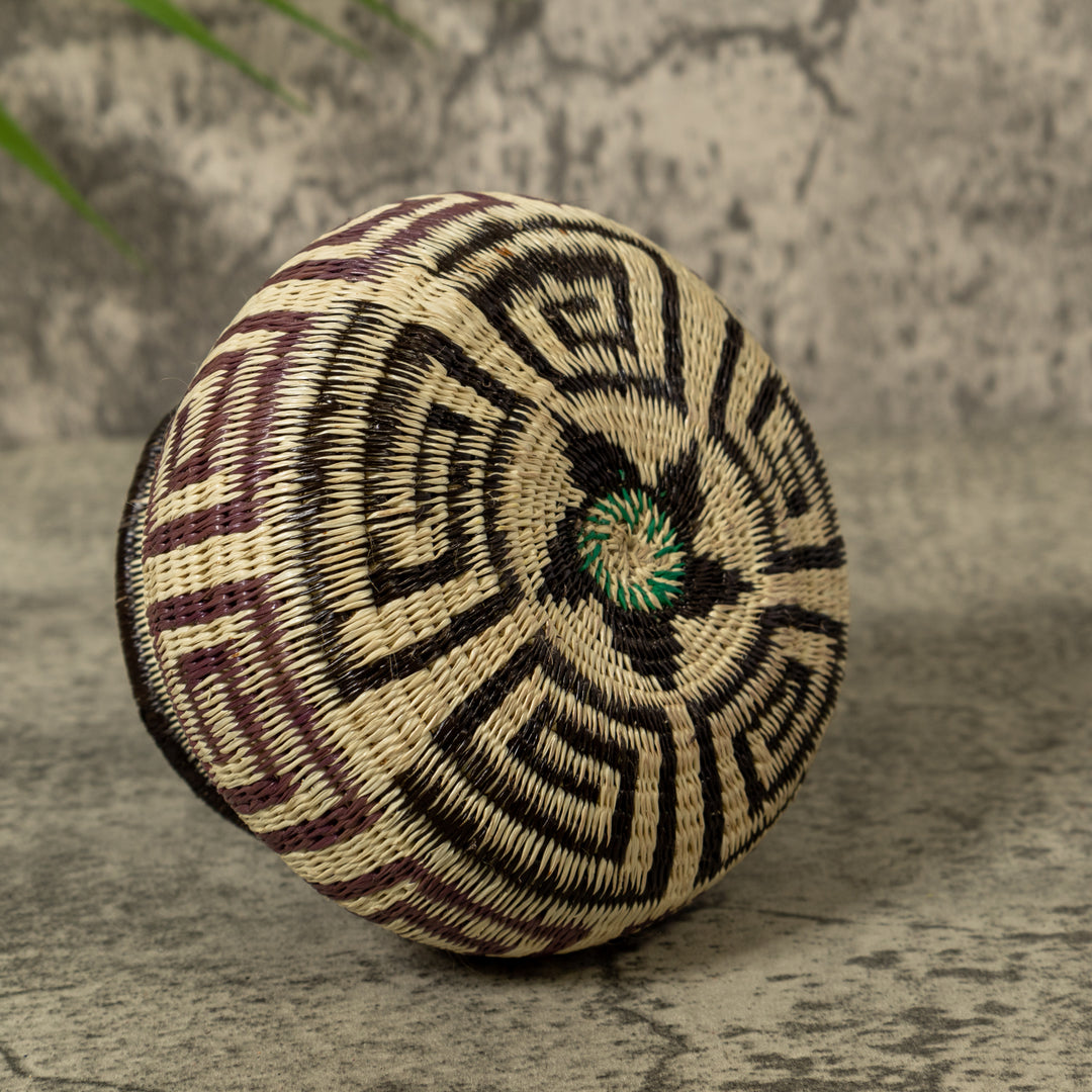 Black And Brown Greek Key Rainforest Basket
