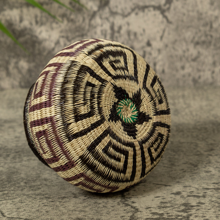 Black And Brown Greek Key Rainforest Basket