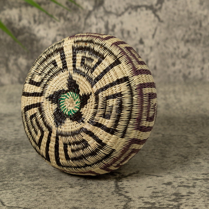 Black And Brown Greek Key Rainforest Basket