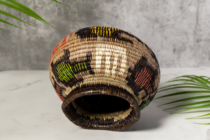 Multi-Color Jungle Critters Woven Basket