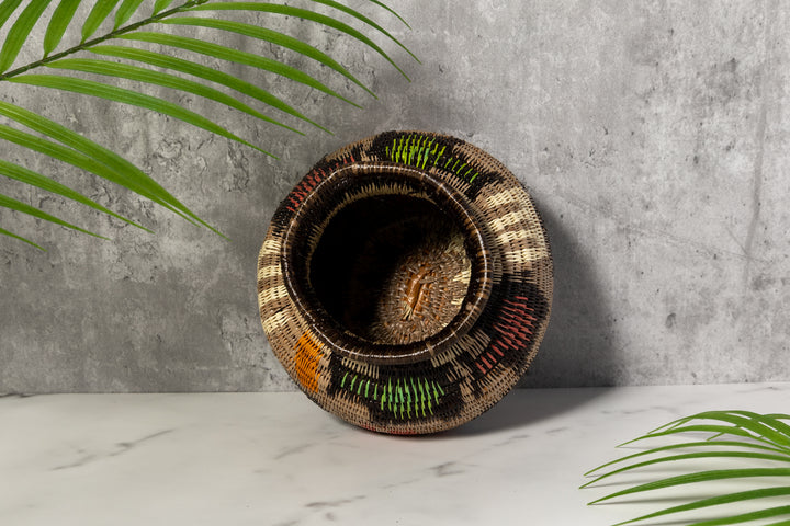 Multi-Color Jungle Critters Woven Basket