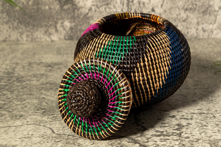 Jungle Mystic Woven Basket With Top
