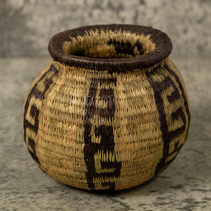 Unusual Greek Key Design Rainforest Basket