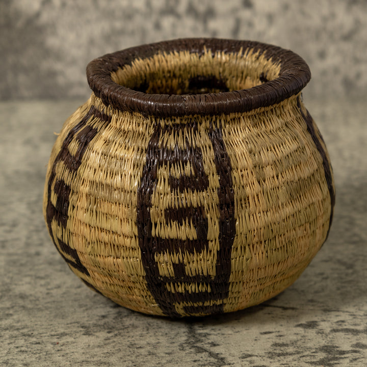 Unusual Greek Key Design Rainforest Basket