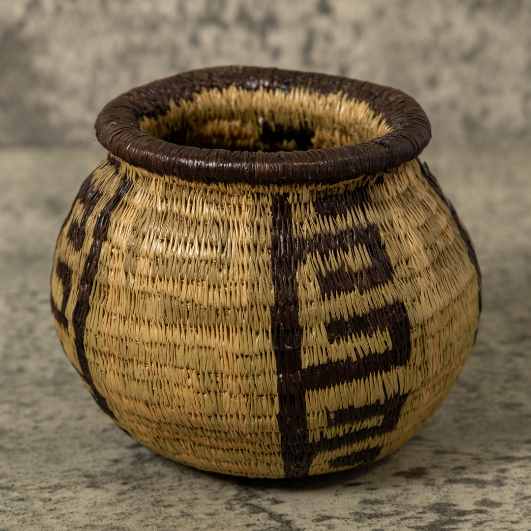 Unusual Greek Key Design Rainforest Basket