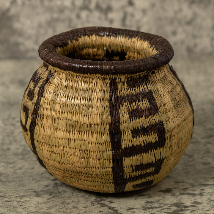 Unusual Greek Key Design Rainforest Basket