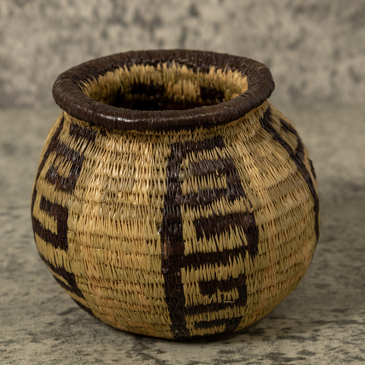 Unusual Greek Key Design Rainforest Basket