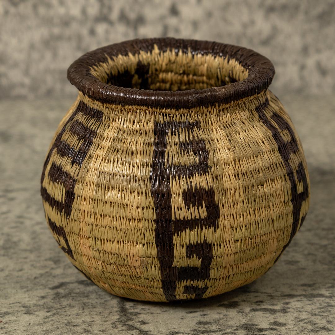 Unusual Greek Key Design Rainforest Basket