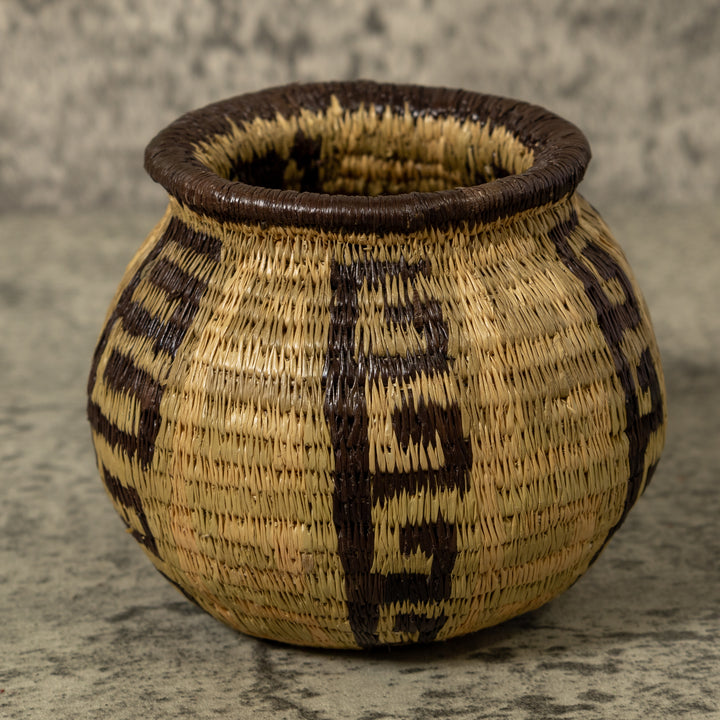 Unusual Greek Key Design Rainforest Basket