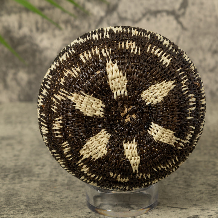Small Black And White Rainforest Basket
