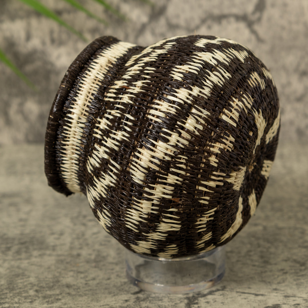 Small Black And White Rainforest Basket