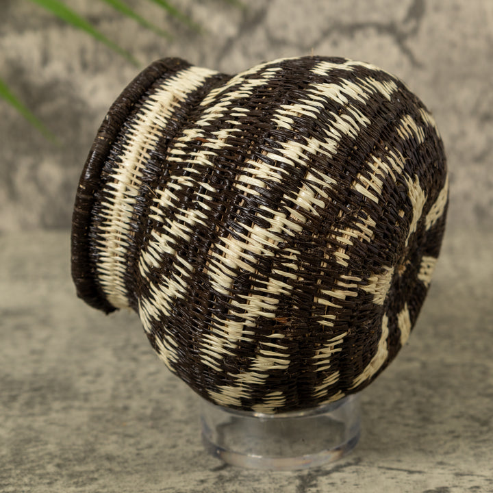 Small Black And White Rainforest Basket