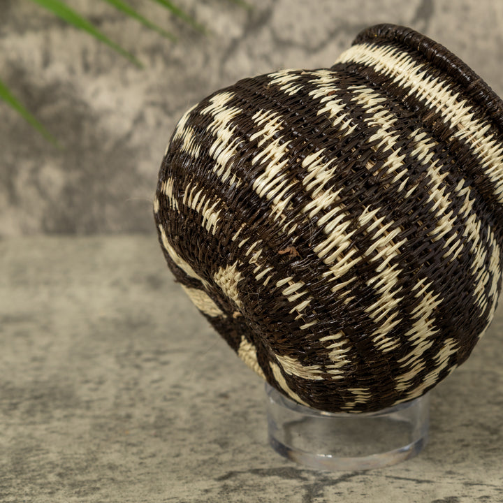 Small Black And White Rainforest Basket
