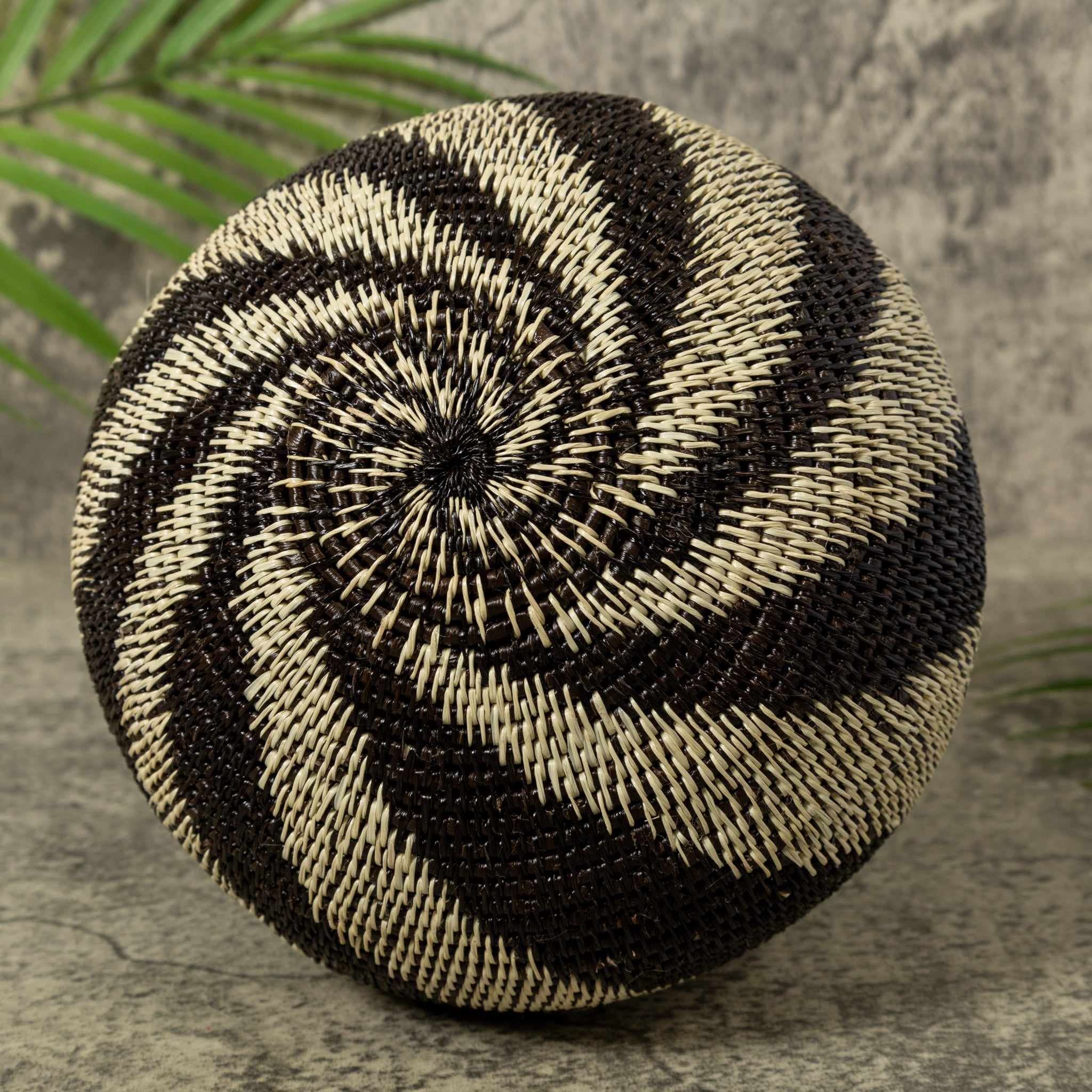 Black And White Swirl Rainforest Basket