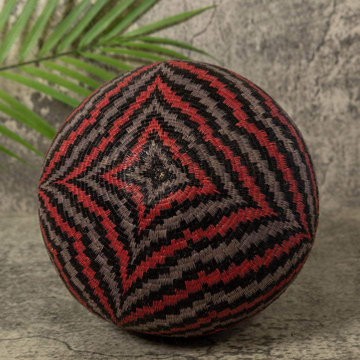 Black Red And Gray Angry Waves Rainforest Basket