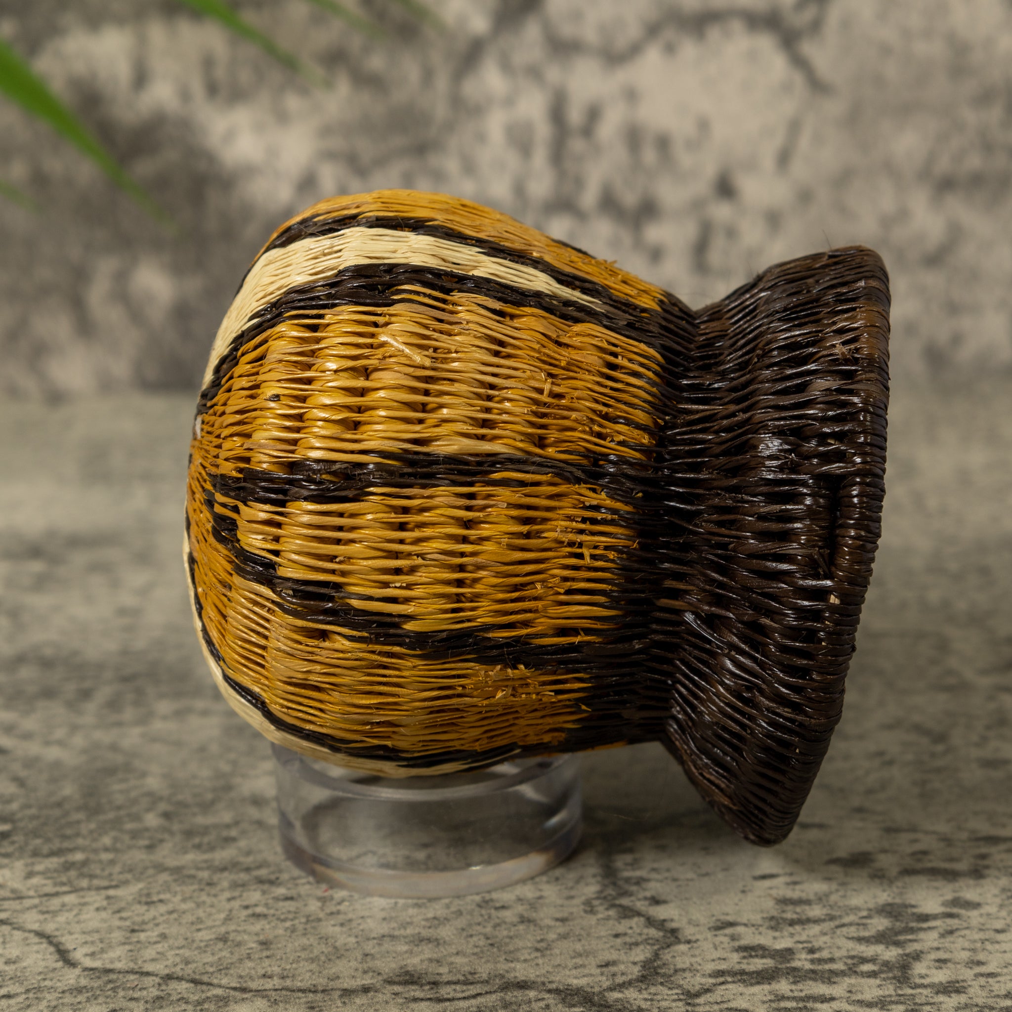 Gold And Black Fat Rim Rainforest Basket