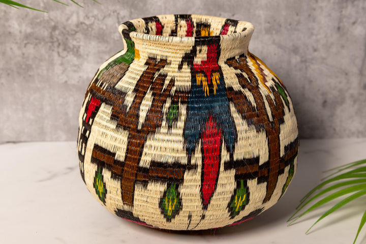 Toucan Parrot Macaw Quetzal Rainforest Basket