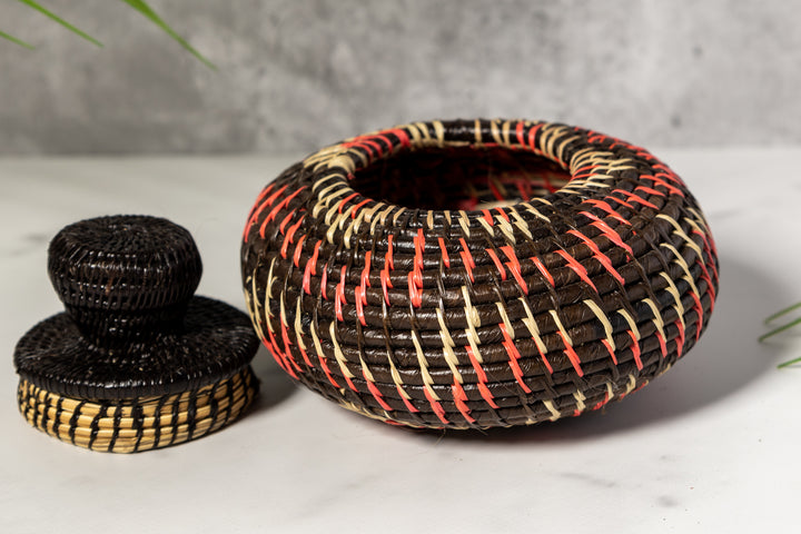 Halloween Woven Basket With Top