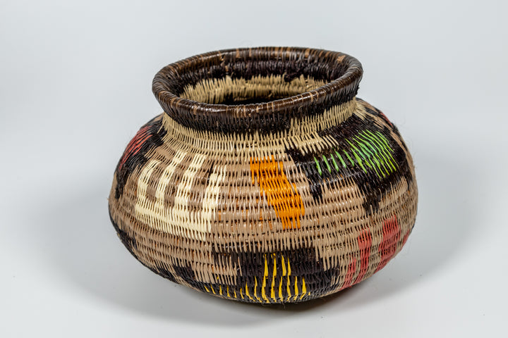 Multi-Color Jungle Critters Woven Basket