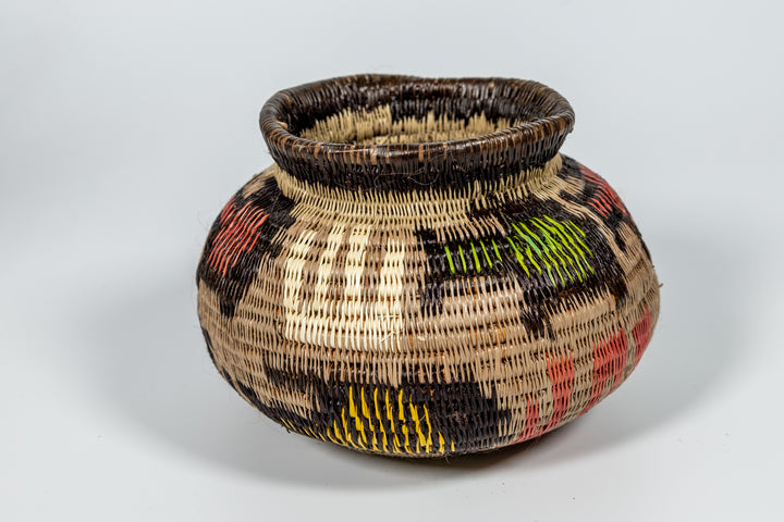 Multi-Color Jungle Critters Woven Basket