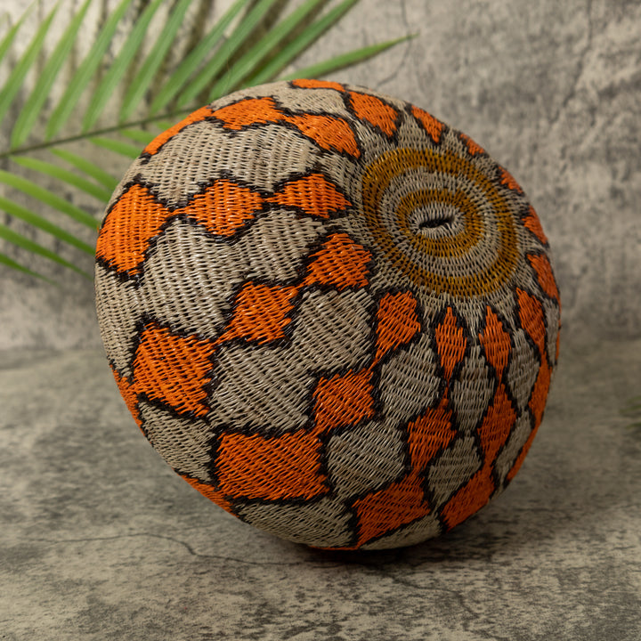 Orange And Gray Diamond Rainforest Basket