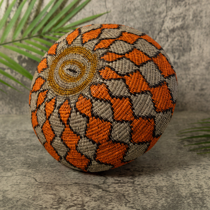 Orange And Gray Diamond Rainforest Basket