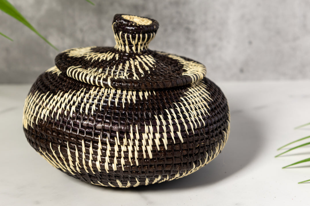 Jungle Fusion Spiral Basket With Top