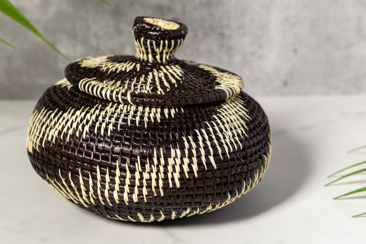 Jungle Fusion Spiral Basket With Top