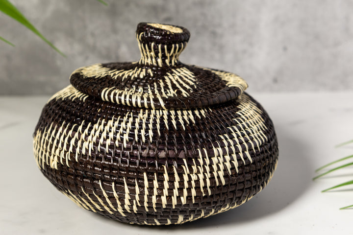 Jungle Fusion Spiral Basket With Top