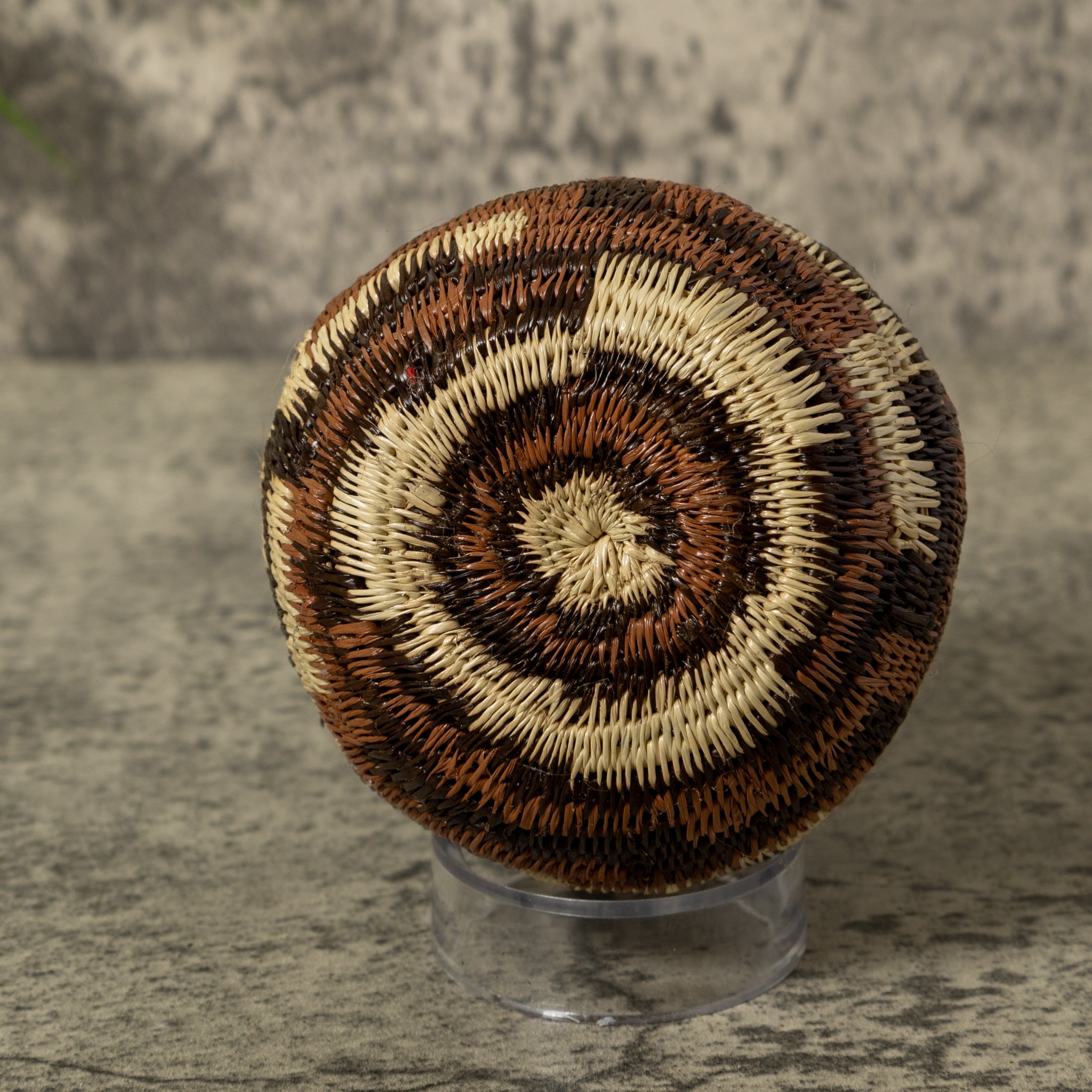 Small ZigZag Brown White And Black Rainforest Basket