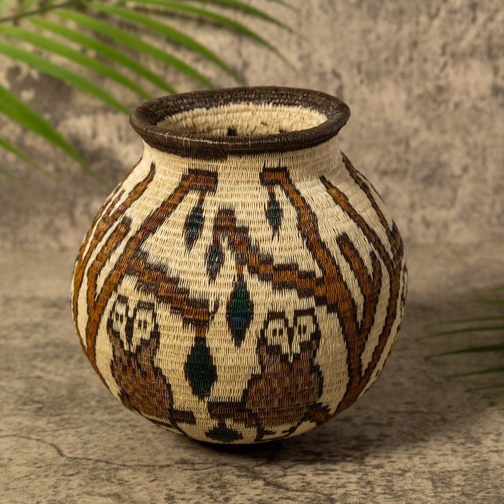 Owl Whimsy Rainforest Basket