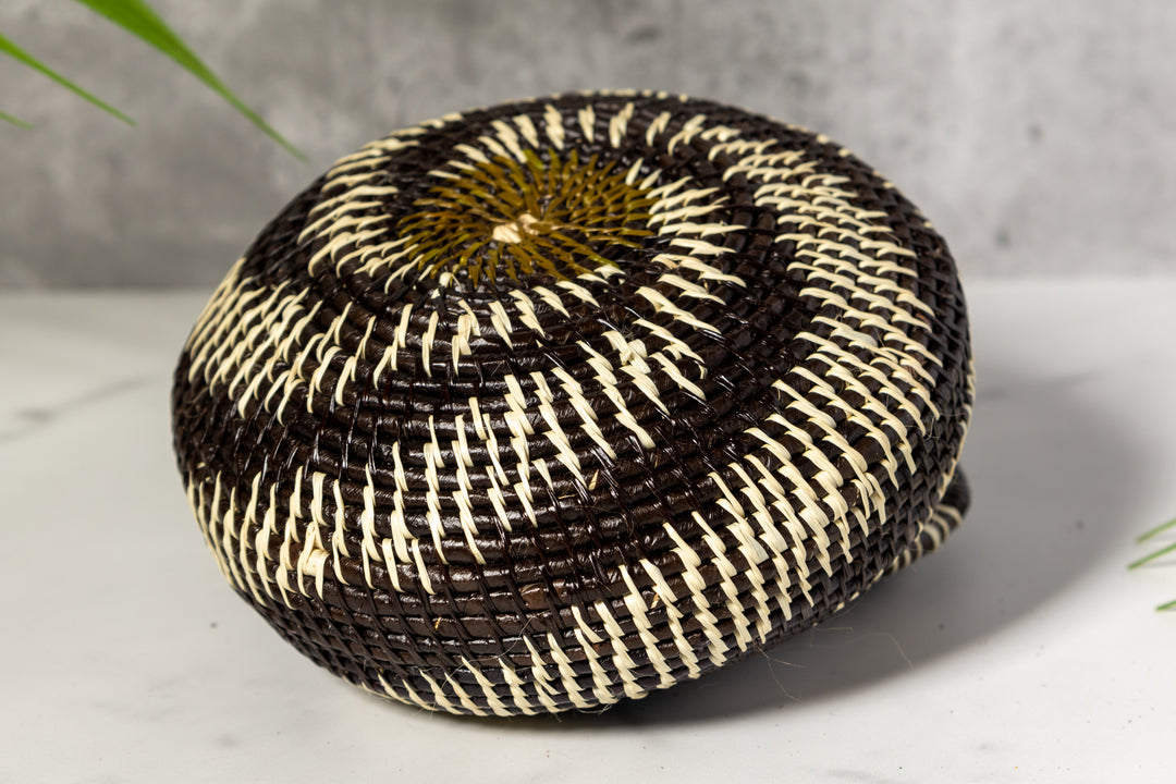 Jungle Fusion Spiral Basket With Top
