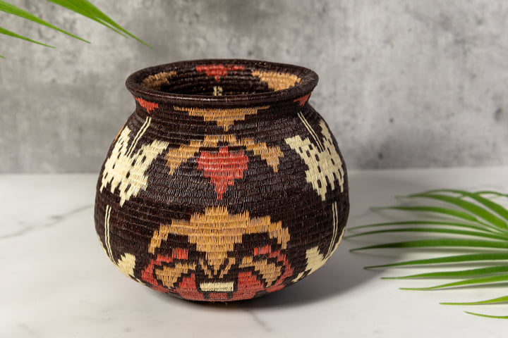 Extraordinary Butterfly And Floral Woven Basket