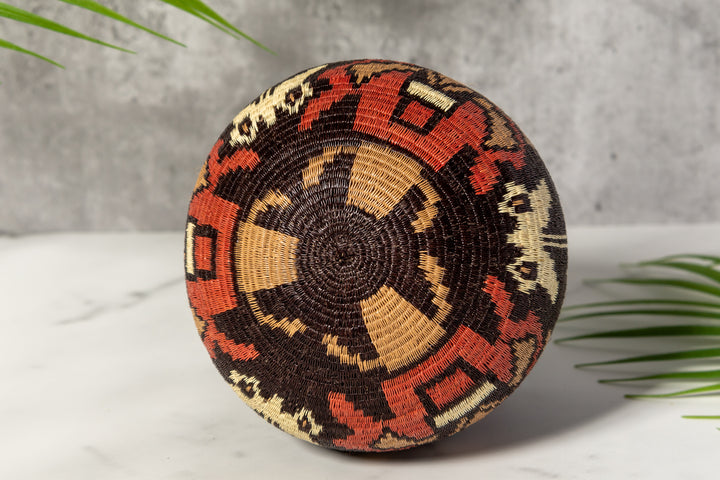 Extraordinary Butterfly And Floral Woven Basket