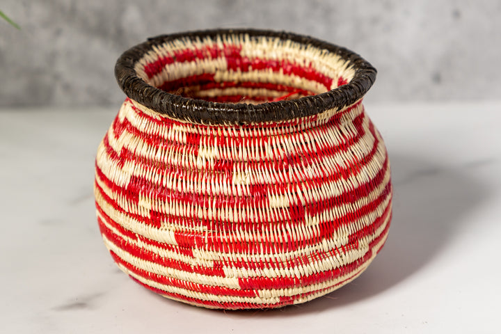 Small Red And White Staircase Rainforest Basket