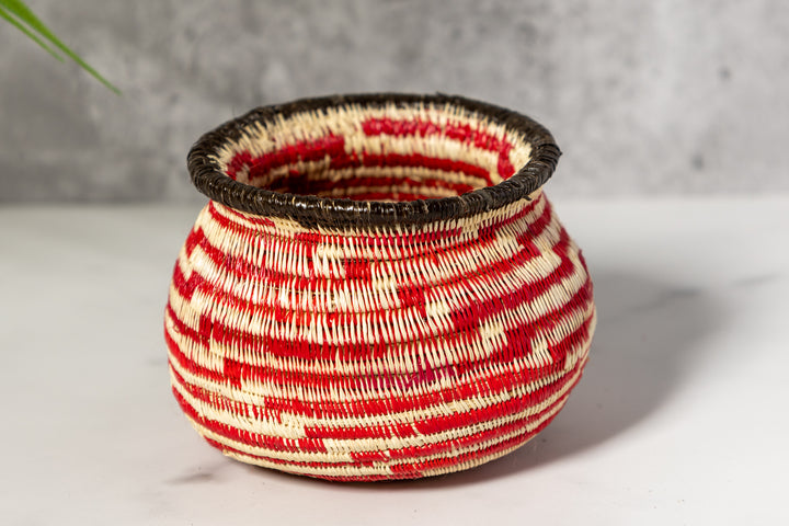 Small Red And White Staircase Rainforest Basket