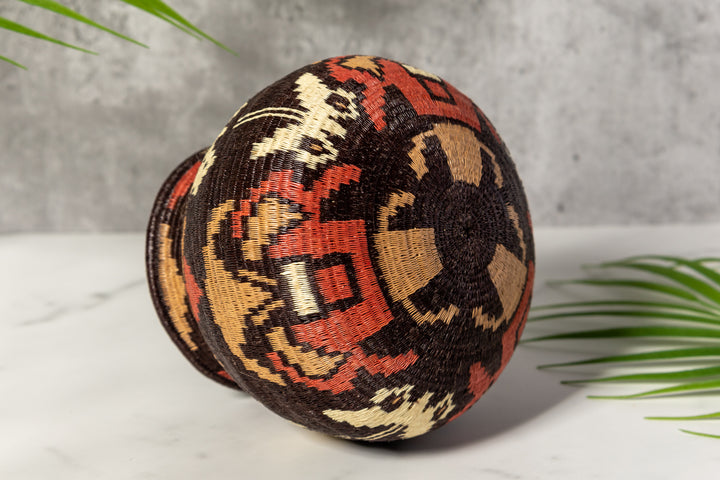 Extraordinary Butterfly And Floral Woven Basket